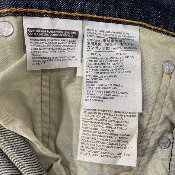 NEW With Tags Levi's 527 Slim Bootcut Jeans 38 x 30 Dark Wash with Fading - Picture 6 of 13